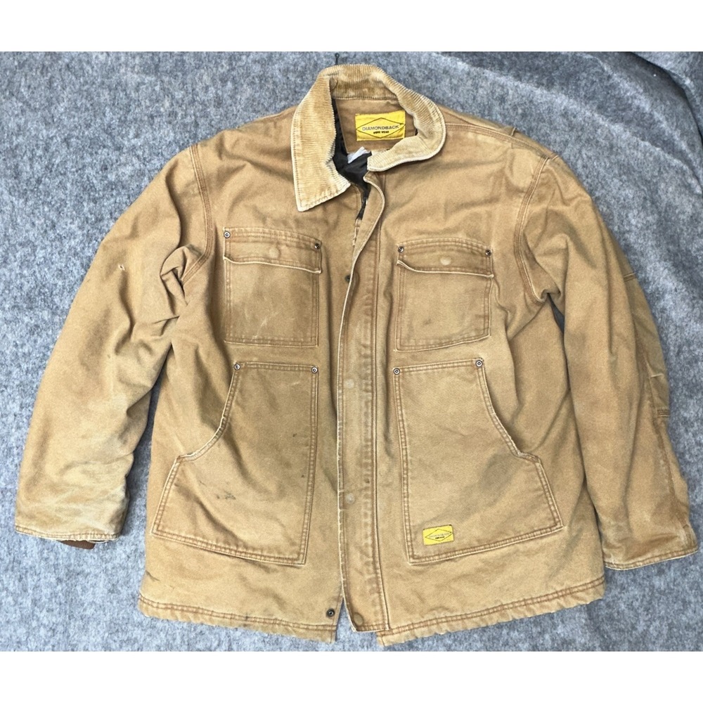 DiamondBack Work Jacket.‎  X-Large. Distressed, Heavy Canvas. (2S)